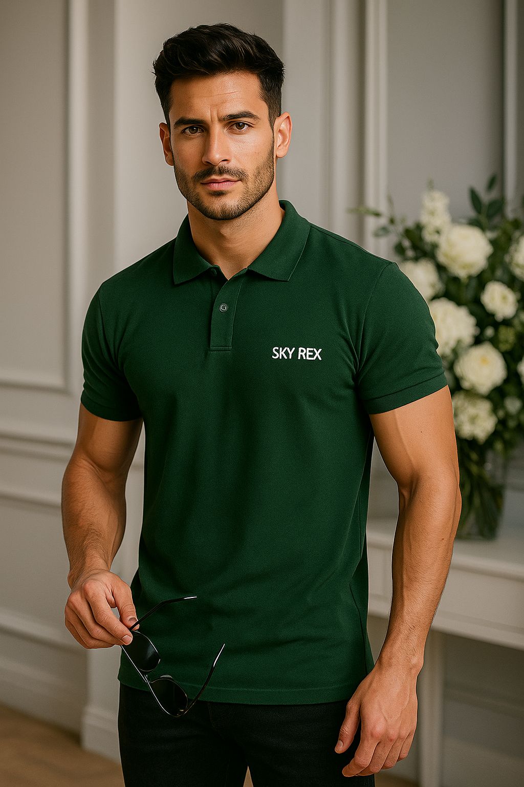 SKYREX MENS GREEN POLO TSHIRT